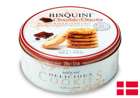 Печенье BISQUINI с кусочками шоколада, 150г