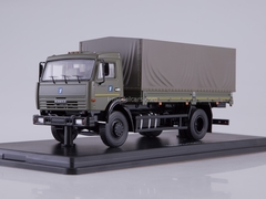 KAMAZ-43253 flatbed truck with awning dark-gray 1:43 Start Scale Models (SSM)