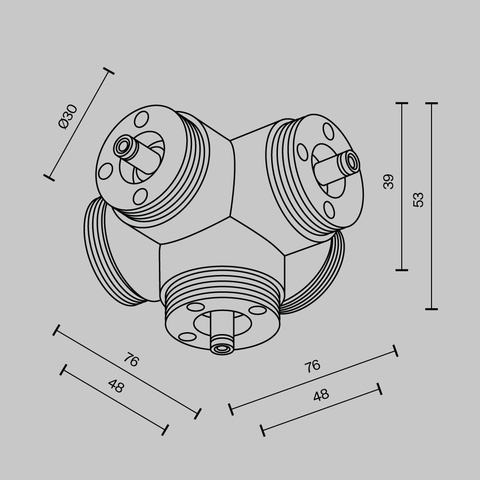 Комплектующие для систем освещения с токоведущими элементами Maytoni Accessories for system shelf CA020L5C-B