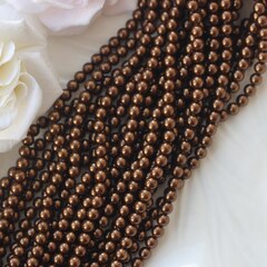 Майорка шоколадная 4 мм, 1 нить, МА086