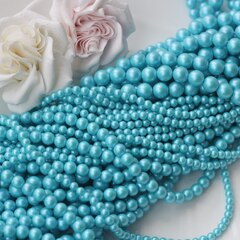 Майорка Голубая бирюза 4 мм, 1 нить, МА076