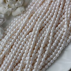 Жемчуг натуральный речной, рис, 4,8-6,5 мм, 1 нить, Ж021