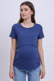 Футболка для беременных и кормящих 10590 индиго
