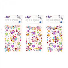 
          Наклейки-стразы Alingar, акриловые, "Нежная композиция", цветочки, сердечки, пакет с европодвесом