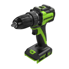 Дрель-шуруповерт Greenworks DD345K2 24V (27/45Нм) аккумуляторная, c АКБ 2 А/ч и ЗУ