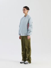 Бомбер Alpha Industries Logo L-2B Hunter Relaxed Mist (Серо-Голубой)