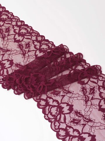 Эластичное кружево для белья бордовое (светлее резинок) ширина 22 см
