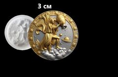 Силиконовый молд Знак зодиака Водолей 3 см