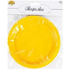 Тарелка желтая 17см 6шт