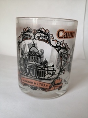 Кружка 300 мл стекло с видами Петербурга.