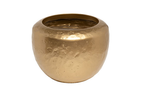 Кашпо для цветов напольное 35х26см Garda Decor золотое фактурное