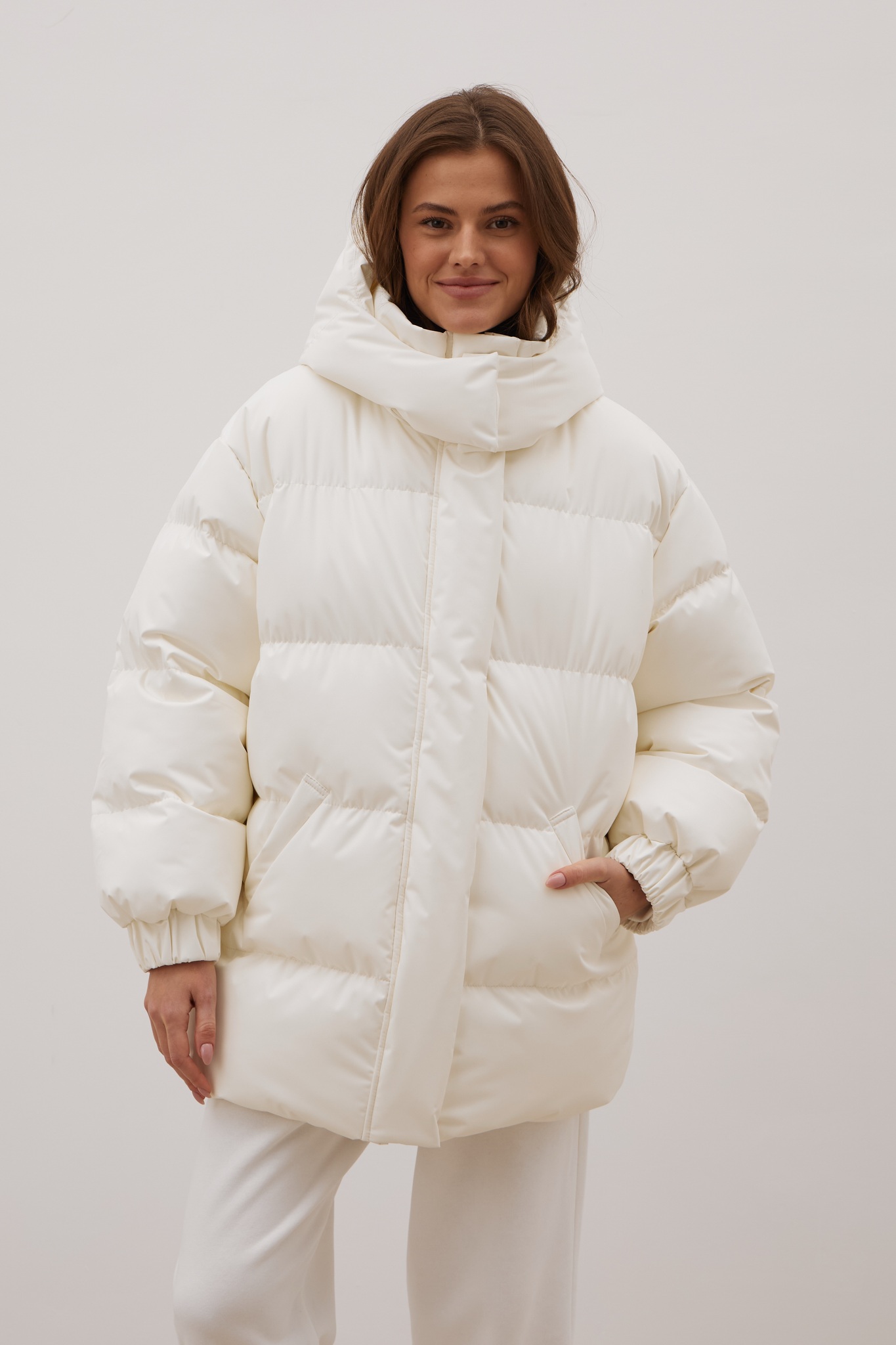 Пуховик COLD SEASON, молочный