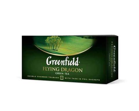 Чай зеленый в пакетиках из фольги Greenfield Flying Dragon, 25 пак/уп