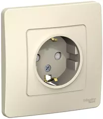 РОЗЕТКА С/У з/к шт. 16А 250В, молочн. BLNRS001112