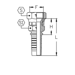 Фитинг DN 25 JIS BSP 1 TIEFFE
