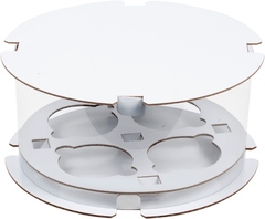 Коробка для 4  капкейков ТУБУС белая