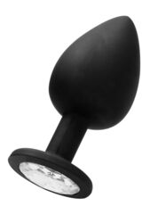 Черная анальная пробка N 91 Self Penetrating Butt Plug - 9,5 см. - 