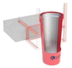 Прямая секция мусоросброса (усиленная) «Профи» Полимер-Групп(610x610x1200см;11,4кг;красный) - арт.559333