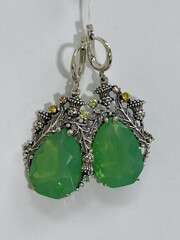 Чертополох  (серьги из серебра)