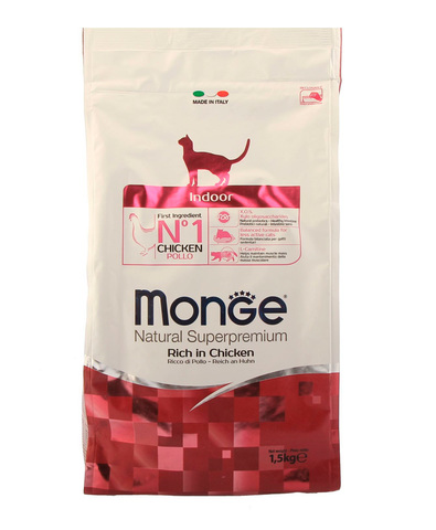 Monge Cat Indoor корм для домашних кошек 1,5 кг