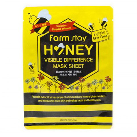 Farmstay Visible Difference Mask Sheet Honey - Тканевая маска для лица с экстрактом меда