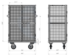 Шкаф сетчатый металлический ШСМ 6 200-Ч (800х1200х1500)
