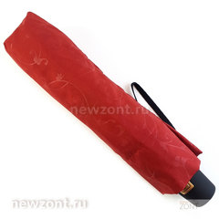 Женский зонт Три Слона L3706 автомат Эпонж красный с узорами