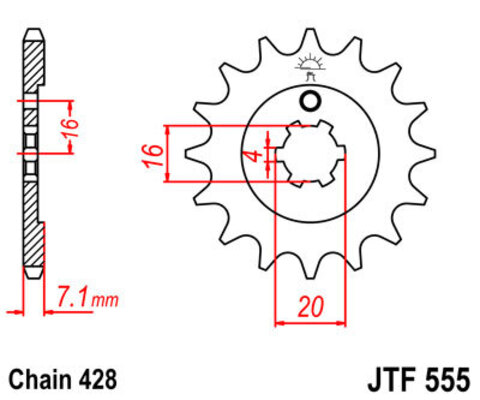 Звезда ведущая JTF555 15