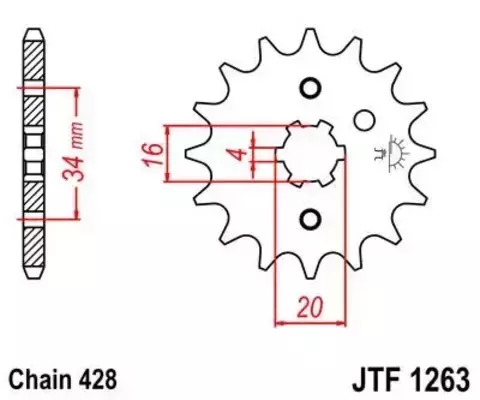 Звезда мотоциклетная JT JTF1263.13