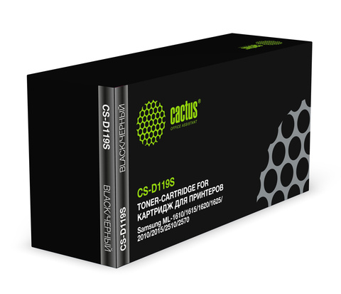 Картридж лазерный Cactus CS-D119S MLT-D119S черный (2000стр.) для Samsung ML-1610, 1615, 1620, 1625, 2010, 2015, 2510, 2570, 257