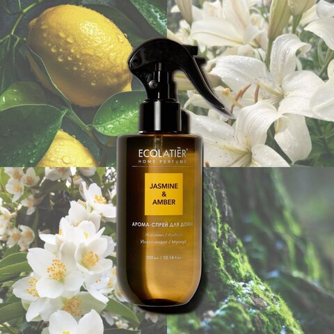 Ecolatier HOME Арома- спрей для дома IRIS & MUSK (Ирис,мускус,персик,нероли) 300мл