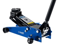 ЗУБР X80, 3 т, 130 - 465 мм, подкатной домкрат с быстрым подъемом для СТО, Профессионал (43050-3)