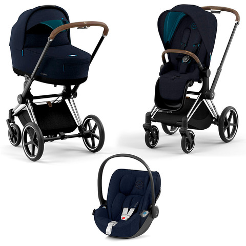 Детская коляска Cybex Priam IV 3 в 1 Midnight Blue Plus