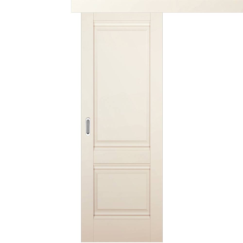 Межкомнатная одностворчатая дверь купе экошпон Profil Doors 1U магнолия .