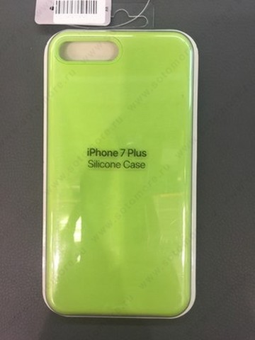 Накладка Silicone Case для Apple iPhone 8 Plus/ 7 Plus салатовый