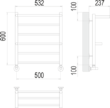 Полотенцесушитель Terminus Анкона П6 500х600