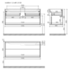 Sancos MR1.0120EG Тумба подвесная Marmi 1.0 1195х445х520 c одним ящиком оснащенным доводчиками скрытого монтажа и открытой нишей, дуб галифакс натуральный