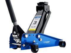 ЗУБР X80, 3 т, 130 - 465 мм, подкатной домкрат с быстрым подъемом для СТО, Профессионал (43050-3)