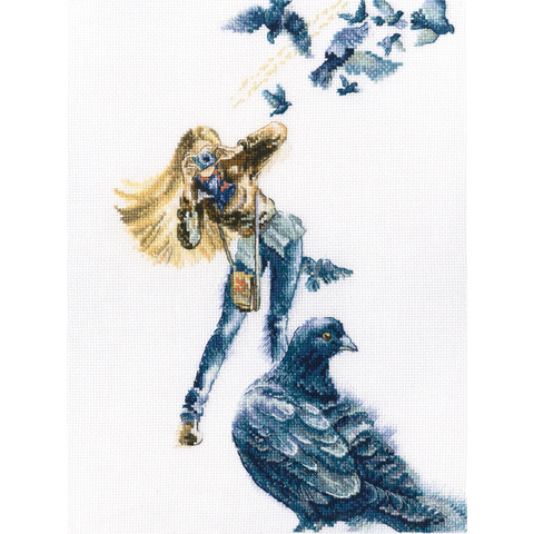 Коллекция:	Женский образ / Птицы¶Название по-английски:	Pigeons¶Название по-русски:	Голуби¶Размер ка