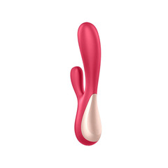 Красный вибратор-кролик Satisfyer Mono Flex с управлением через приложение - 20,4 см. - 