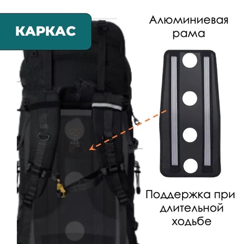 Картинка рюкзак туристический Nevo Rhino 8929-NW Green - 9