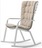 Кресло-качалка Folio пластиковое белое с бежевой подушкой Nardi Италия