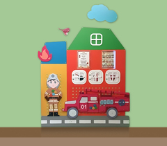 Декоративно-развивающая панель "Пожарный "