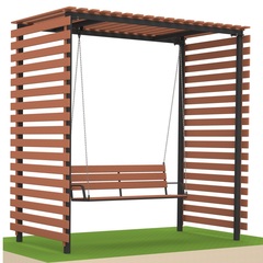 Качели парковые PO-2700 с навесом, 2700*1500*2800 мм.