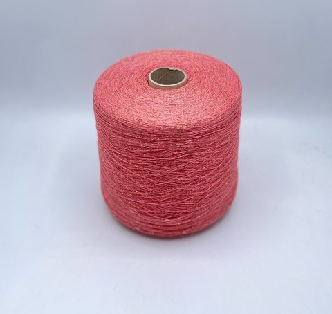 Industria Italiana (пр.Италия),art- Frizzante 3500 м/100гр, 70%Вискоза, 15%Металлик(Люрекс), 15%Полиамид, цвет-Коралл(68/301). арт-35953