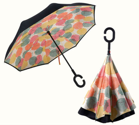 Обратный зонт ReU Leaves (арт.RU-10)