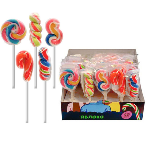 Карамель на палочке ZOMBIE МОЗГмикс 1кор*4бл*40шт, 15гр