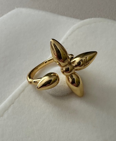84624- Кольцо BLOSSOM цветок разъемное LV в родаже lux