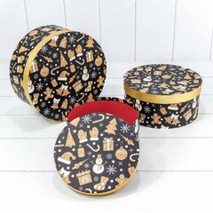 
          Коробка 25.5 х 11.5 см Набор 3 шт "Новогодняя" (Черный)