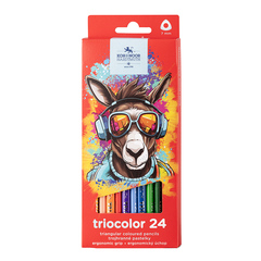 Карандаши цветные KOH-I-NOOR DONKEY 3134, 24цв, картон.упак. с подвесом